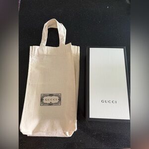 Gucci Beige Canvas Tote wallet with Elegant Box
